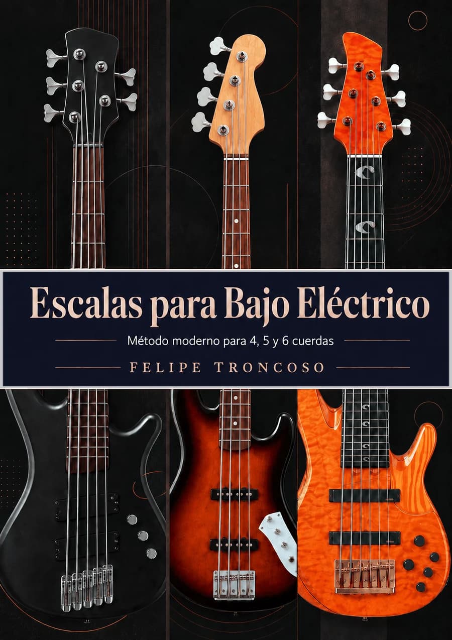 Portada del libro Escalas y modos para bajo eléctrico