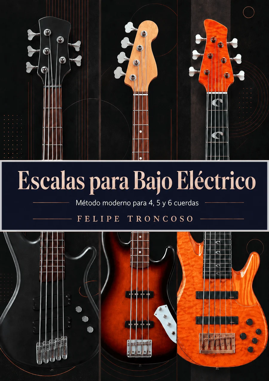 Portada de Escalas y modos para bajo eléctrico